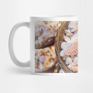 Beautiful Seashells in Baskets in White Rock, BC Mug